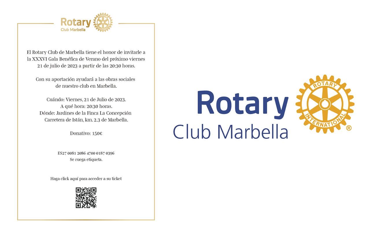 Rotary Club Marbella Invitación